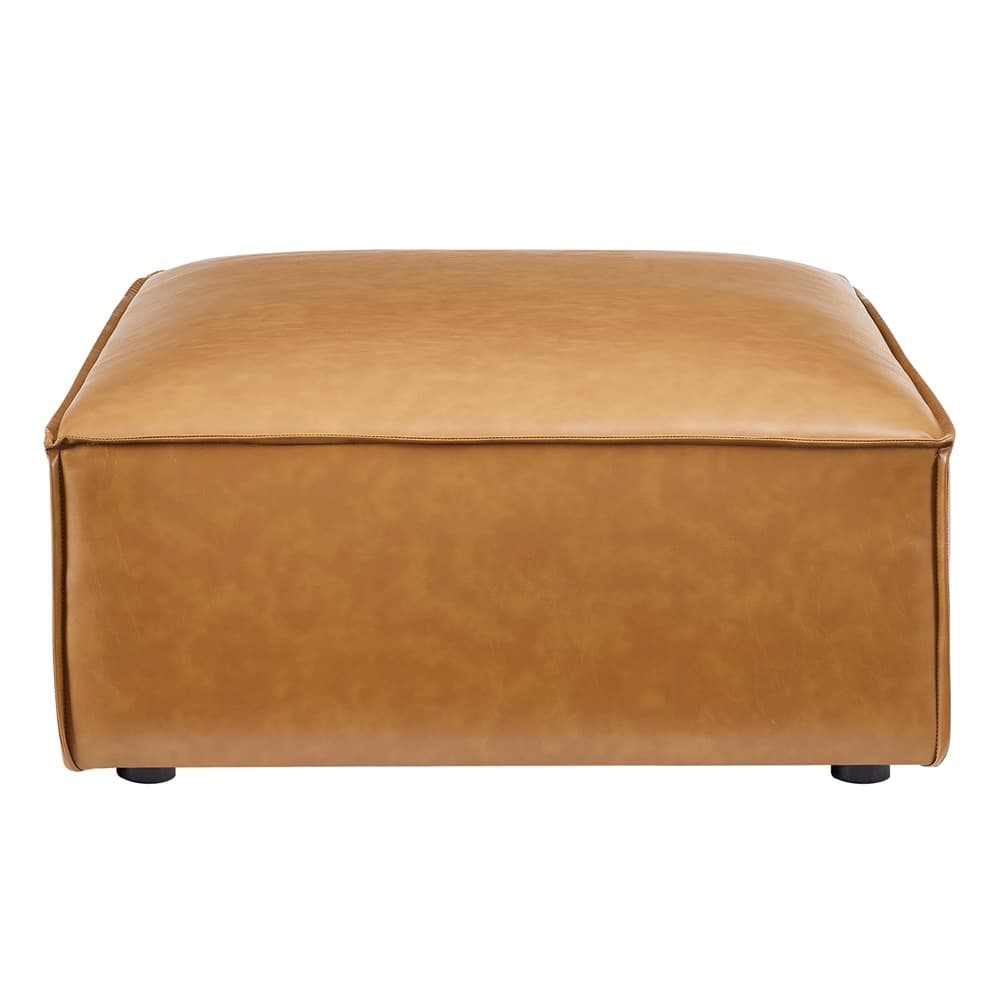 Restore Vegan Leather Ottoman in Tan by Modway - Image 2