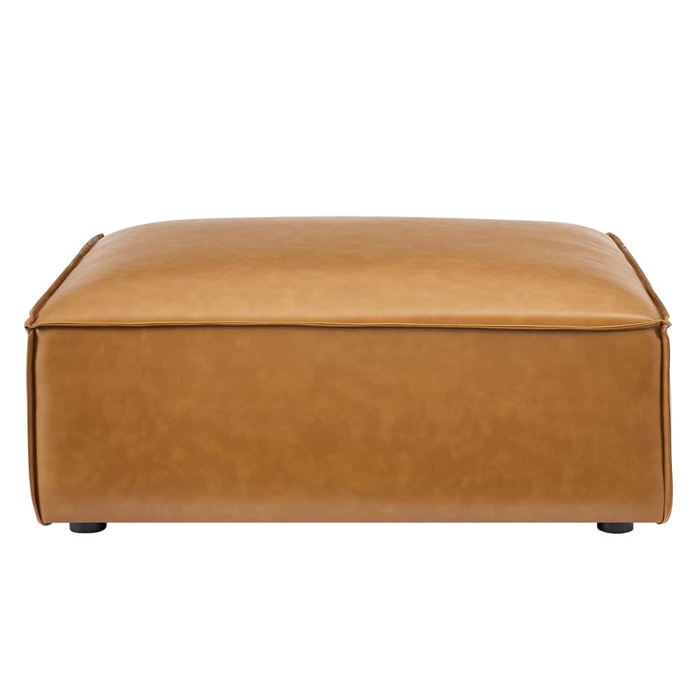Restore Vegan Leather Ottoman in Tan by Modway - Image 3