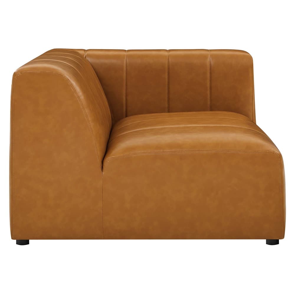 Bartlett 4-Piece Vegan Leather Sectional Sofa in Tan by Modway - Image 4