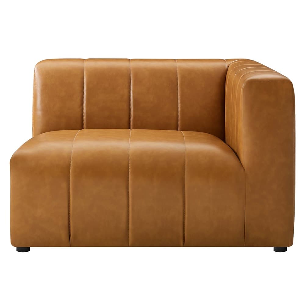 Bartlett 4-Piece Vegan Leather Sectional Sofa in Tan by Modway - Image 6