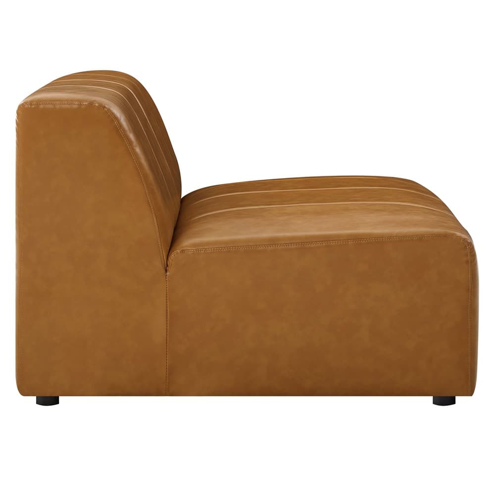 Bartlett 4-Piece Vegan Leather Sectional Sofa in Tan by Modway - Image 9