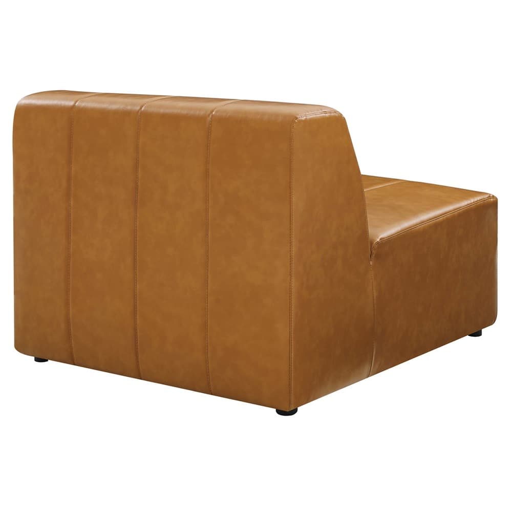 Bartlett 6-Piece Vegan Leather Sectional Sofa in Tan by Modway - Image 8