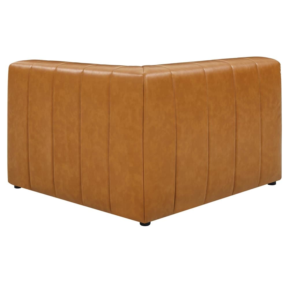 Bartlett 8-Piece Vegan Leather Sectional Sofa in Tan by Modway - Image 5