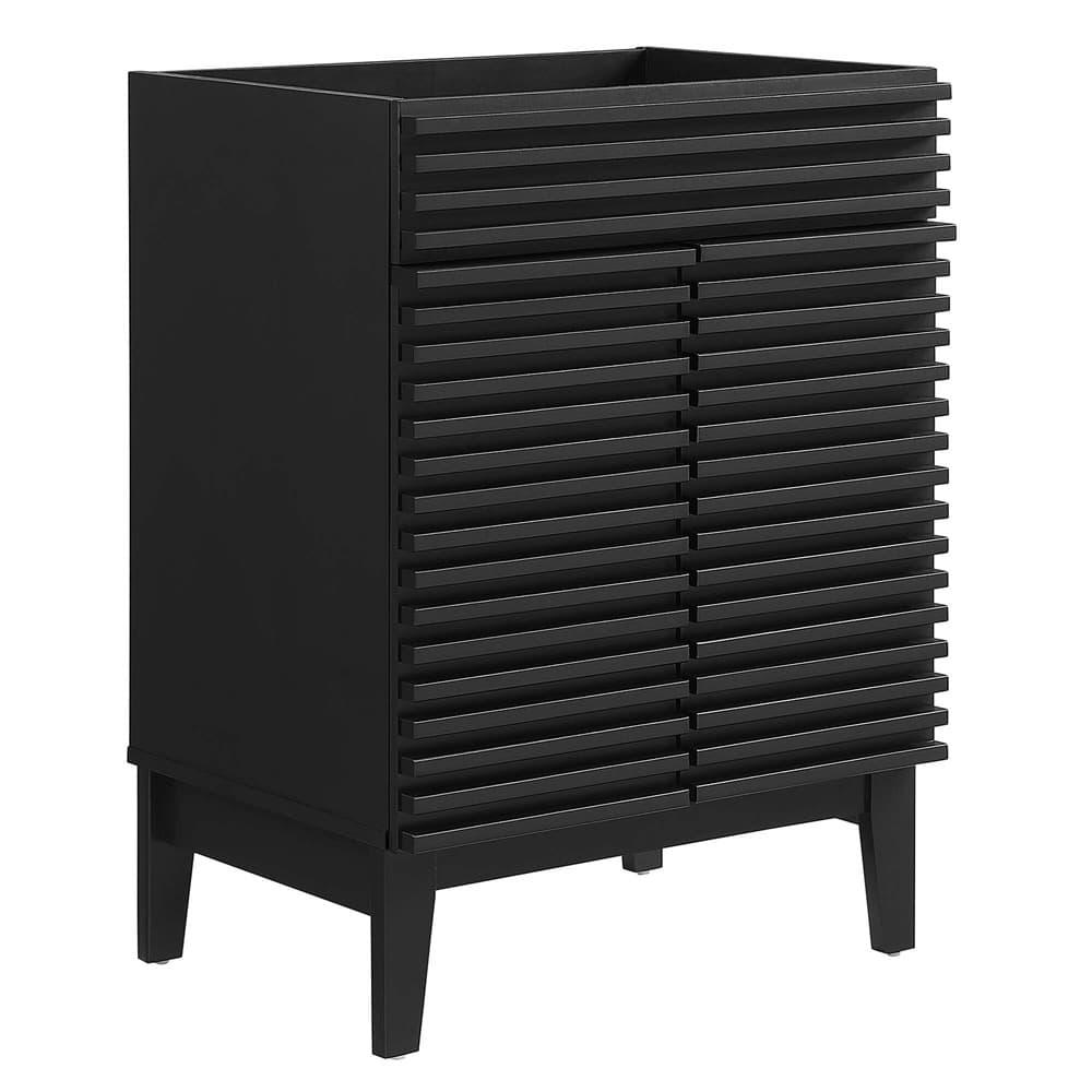 Render 24" Bathroom Vanity Cabinet (Sink Basin Not Included) in Black by Modway