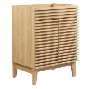 Render 24" Bathroom Vanity Cabinet (Sink Basin Not Included) in Oak by Modway