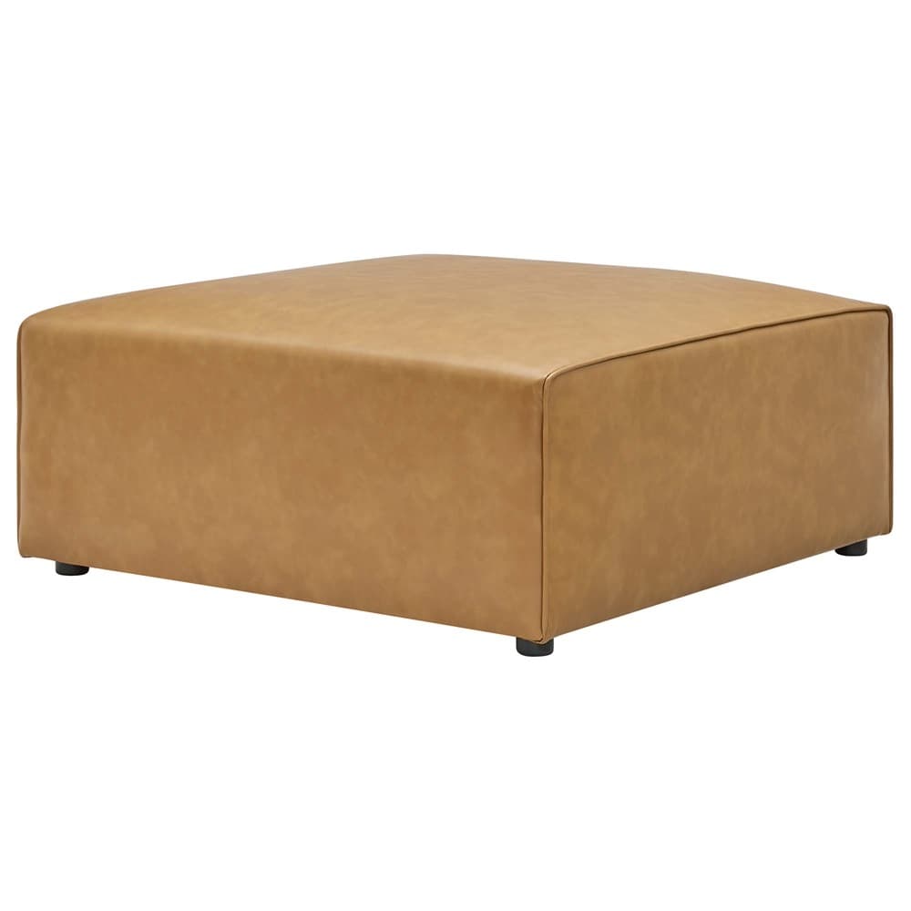 Mingle Vegan Leather Sofa and Ottoman Set in Tan by Modway - Image 10