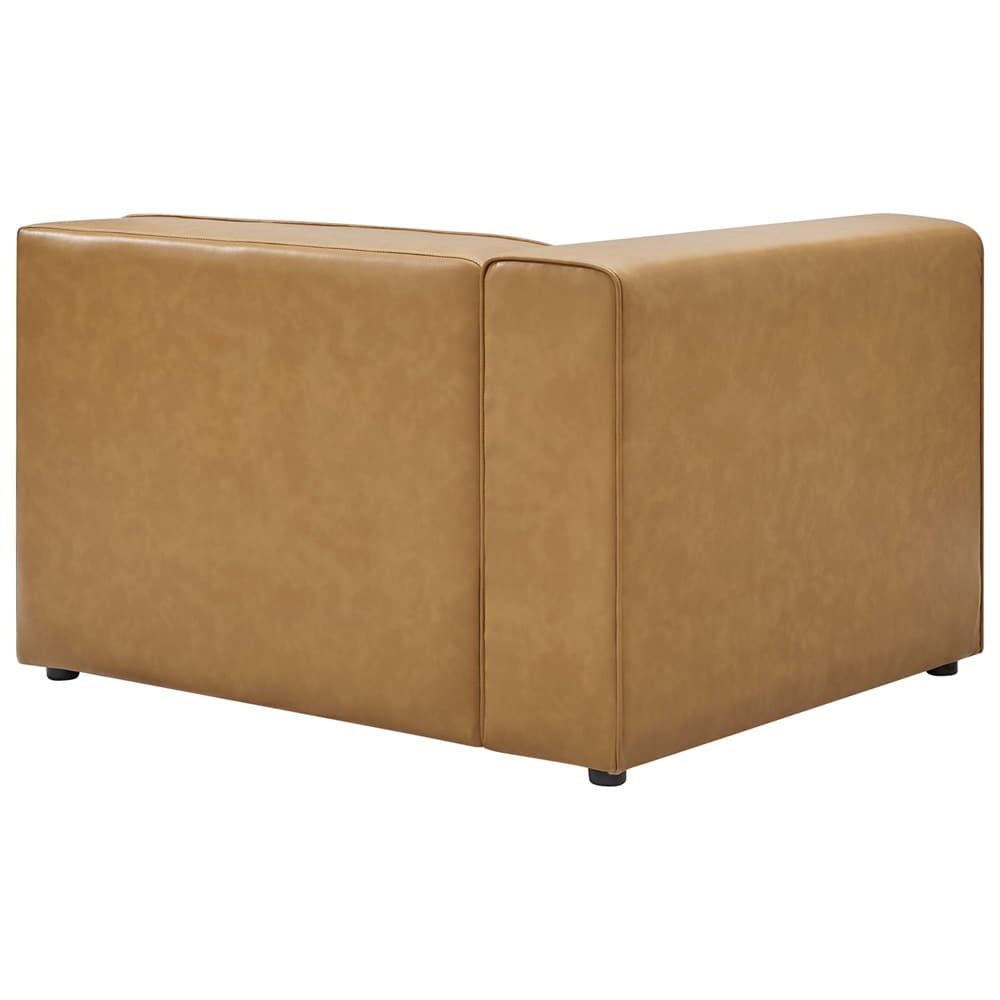Mingle Vegan Leather Sofa and Ottoman Set in Tan by Modway - Image 5