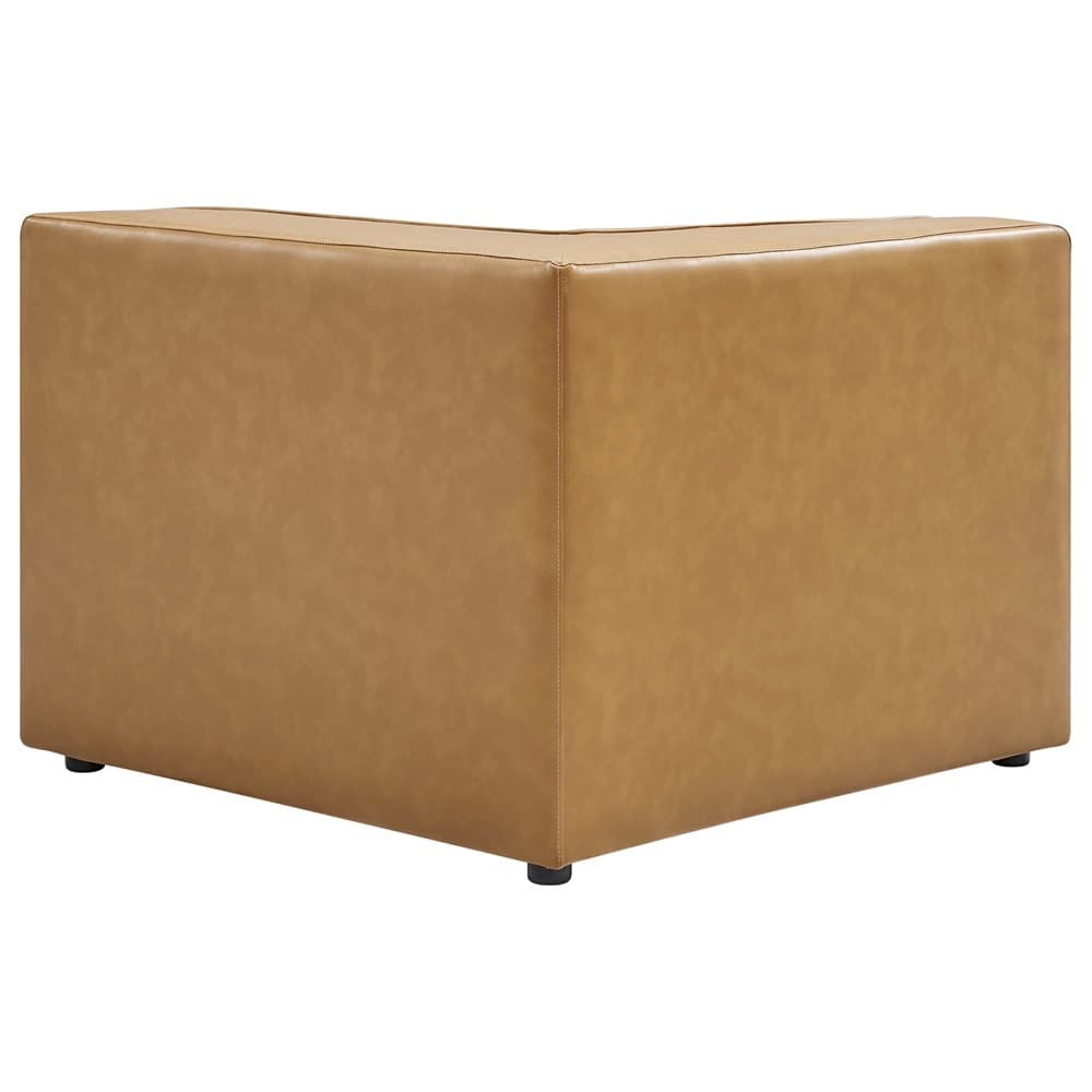 Mingle 7-Piece Vegan Leather Sectional Sofa in Tan by Modway - Image 5