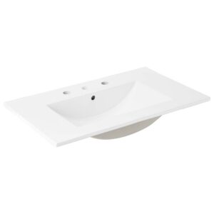 Cayman 30" Bathroom Sink in White by Modway