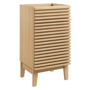 Render 18" Bathroom Vanity Cabinet (Sink Basin Not Included) in Oak by Modway
