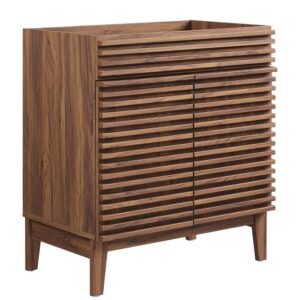 Render 30" Bathroom Vanity Cabinet (Sink Basin Not Included) in Walnut by Modway