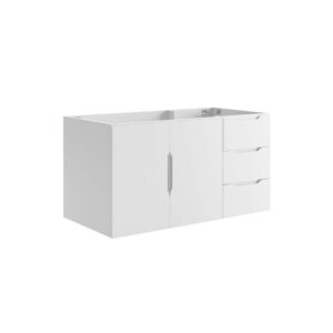 Vitality 36" Bathroom Vanity Cabinet (Sink Basin Not Included) in White by Modway