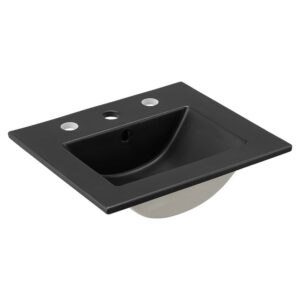 Cayman 18" Bathroom Sink in Black by Modway