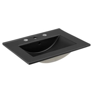 Cayman 24" Bathroom Sink in Black by Modway