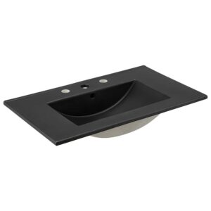 Cayman 30" Bathroom Sink in Black by Modway