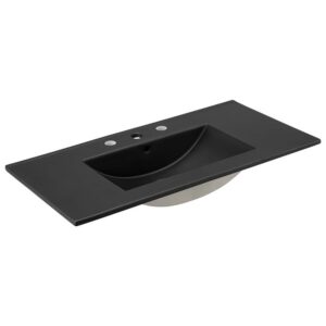 Cayman 36" Bathroom Sink in Black by Modway