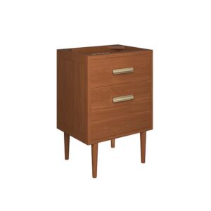 Cassia 24" Teak Wood Bathroom Vanity Cabinet (Sink Basin Not Included) in Natural by Modway