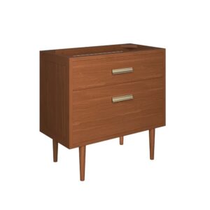 Cassia 36" Teak Wood Bathroom Vanity Cabinet (Sink Basin Not Included) in Natural by Modway