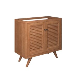Birdie 36" Teak Wood Bathroom Vanity Cabinet (Sink Basin Not Included) in Natural by Modway