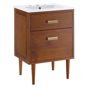 Cassia 24" Bathroom Vanity in Natural White by Modway