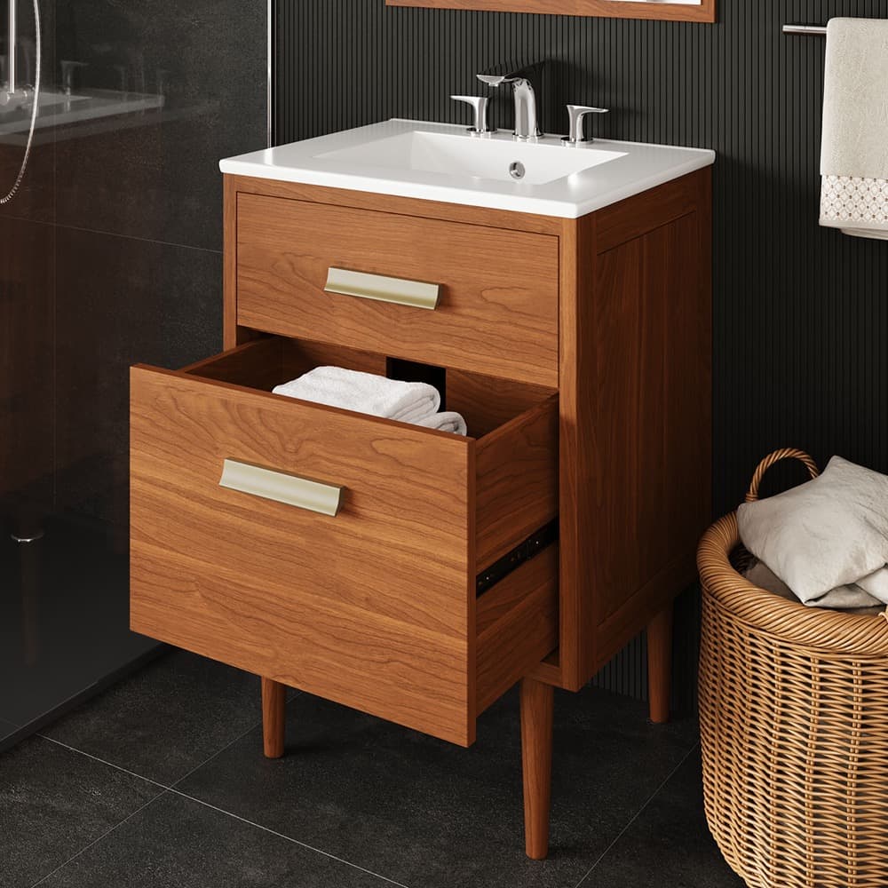 Cassia 24" Bathroom Vanity in Natural White by Modway - Image 10