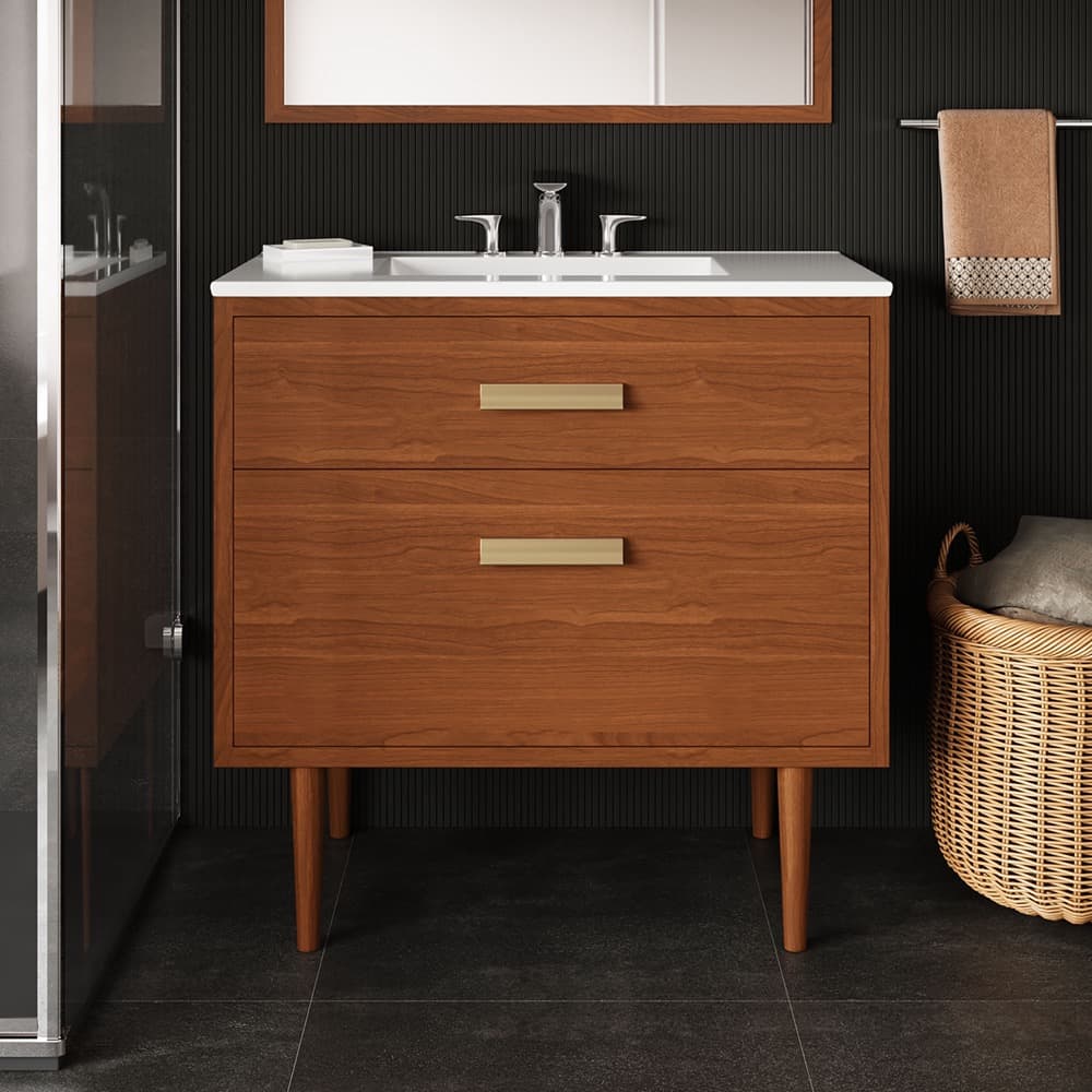 Cassia 36" Bathroom Vanity in Natural White by Modway - Image 8