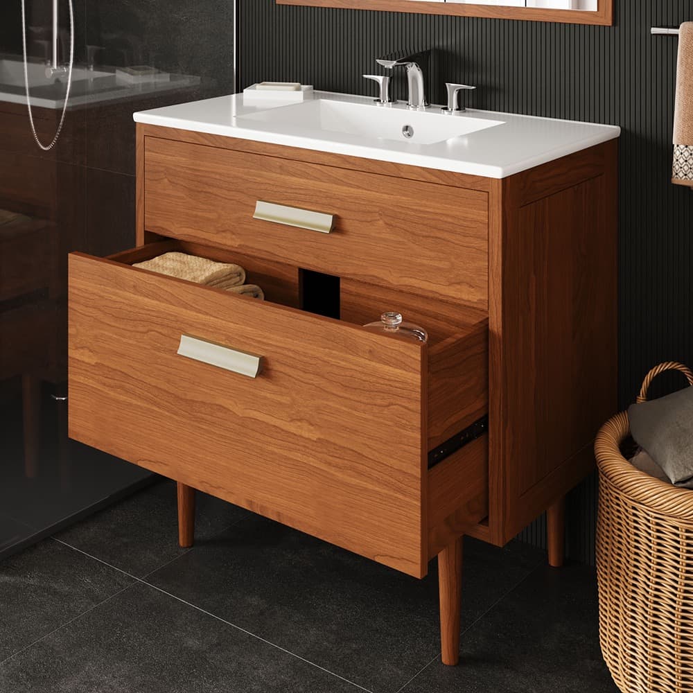 Cassia 36" Bathroom Vanity in Natural White by Modway - Image 10