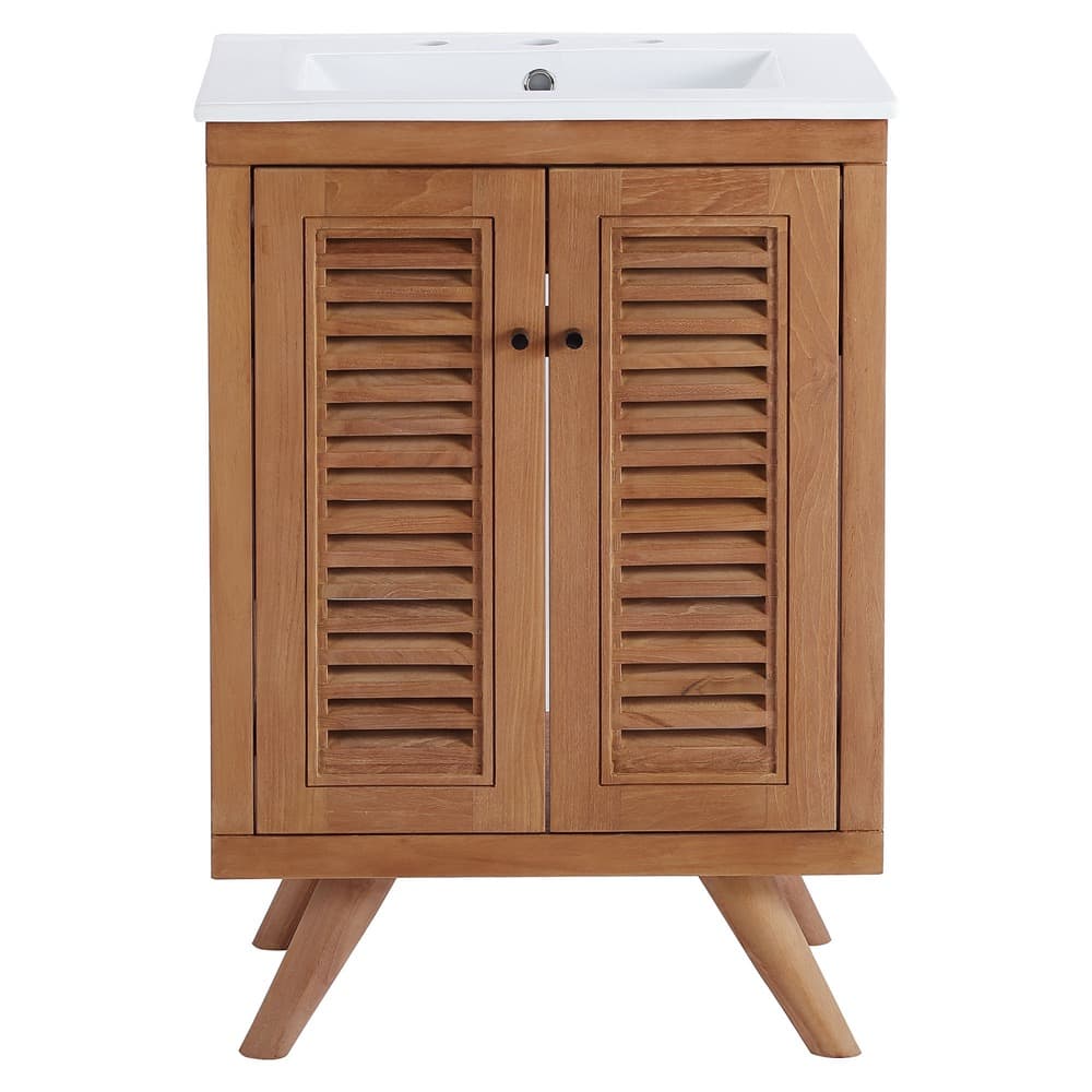 Birdie 24" Bathroom Vanity in Natural White by Modway - Image 2