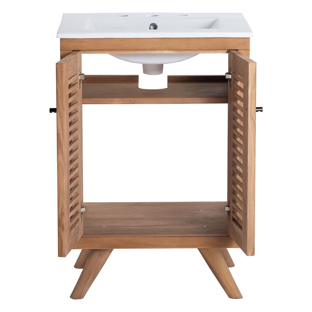 Birdie 24" Bathroom Vanity in Natural White by Modway - Image 4