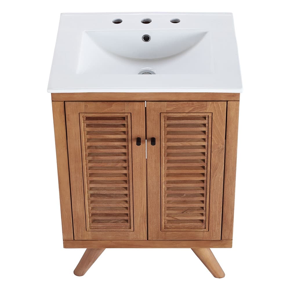Birdie 24" Bathroom Vanity in Natural White by Modway - Image 5