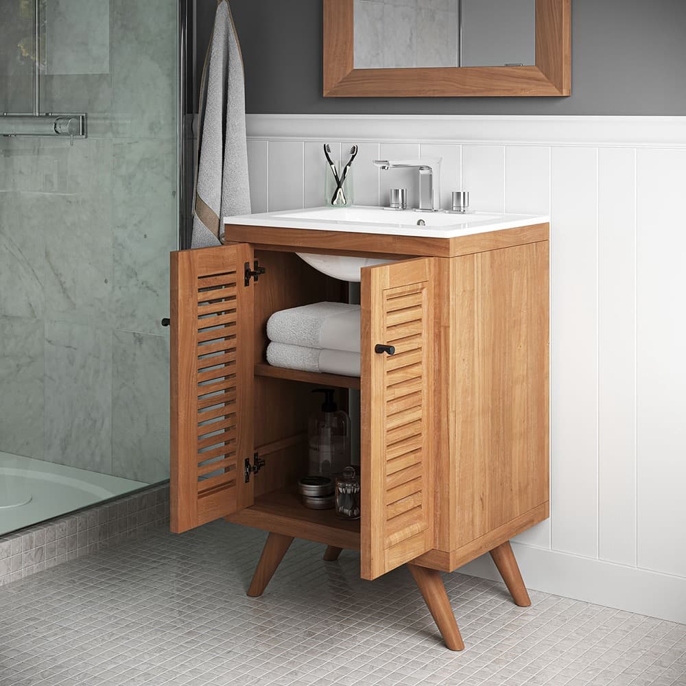 Birdie 24" Bathroom Vanity in Natural White by Modway - Image 10