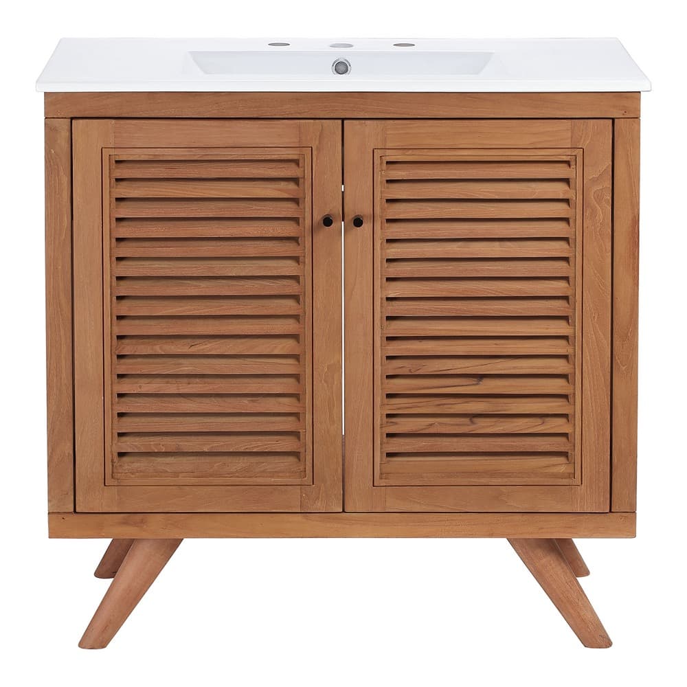 Birdie 36" Bathroom Vanity in Natural White by Modway - Image 2