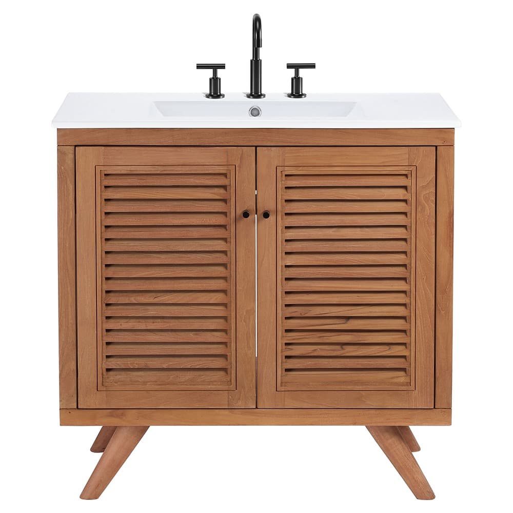 Birdie 36" Bathroom Vanity in Natural White by Modway - Image 6