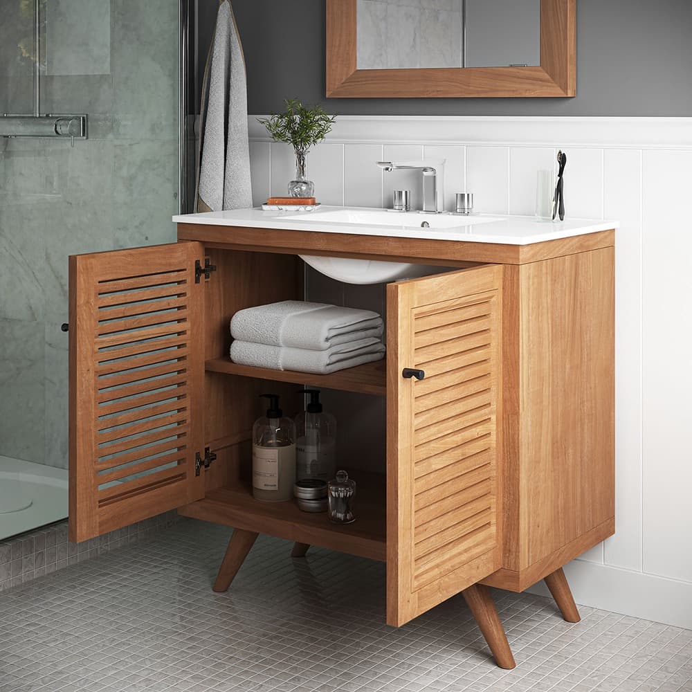 Birdie 36" Bathroom Vanity in Natural White by Modway - Image 10