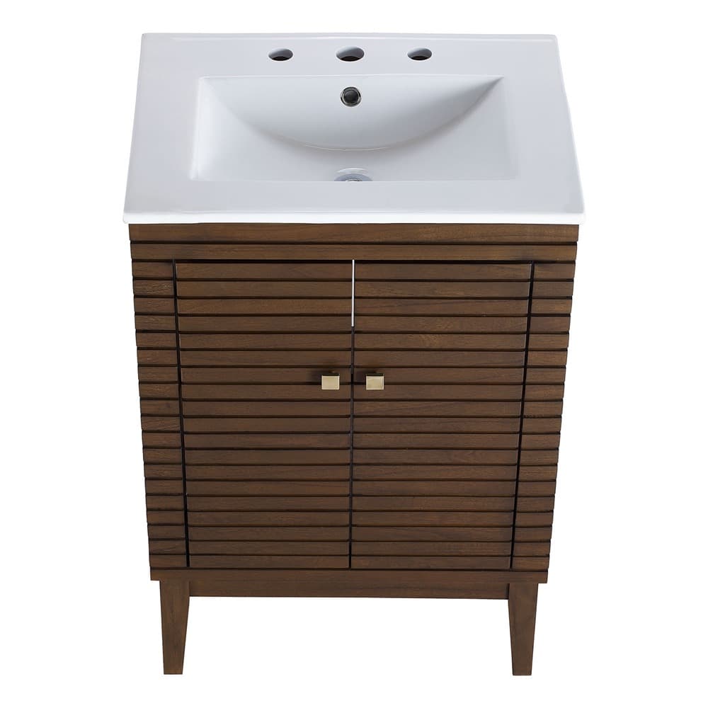 Ledger 24" Bathroom Vanity in Walnut White by Modway - Image 5