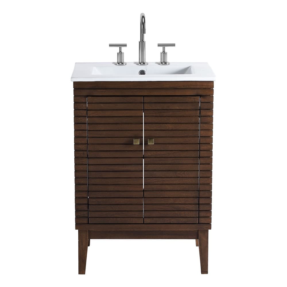 Ledger 24" Bathroom Vanity in Walnut White by Modway - Image 6