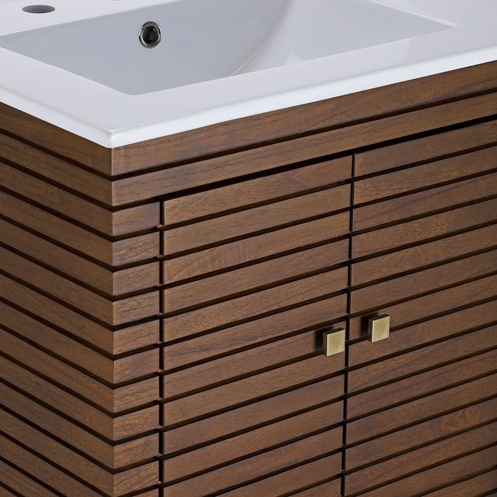 Ledger 24" Bathroom Vanity in Walnut White by Modway - Image 7