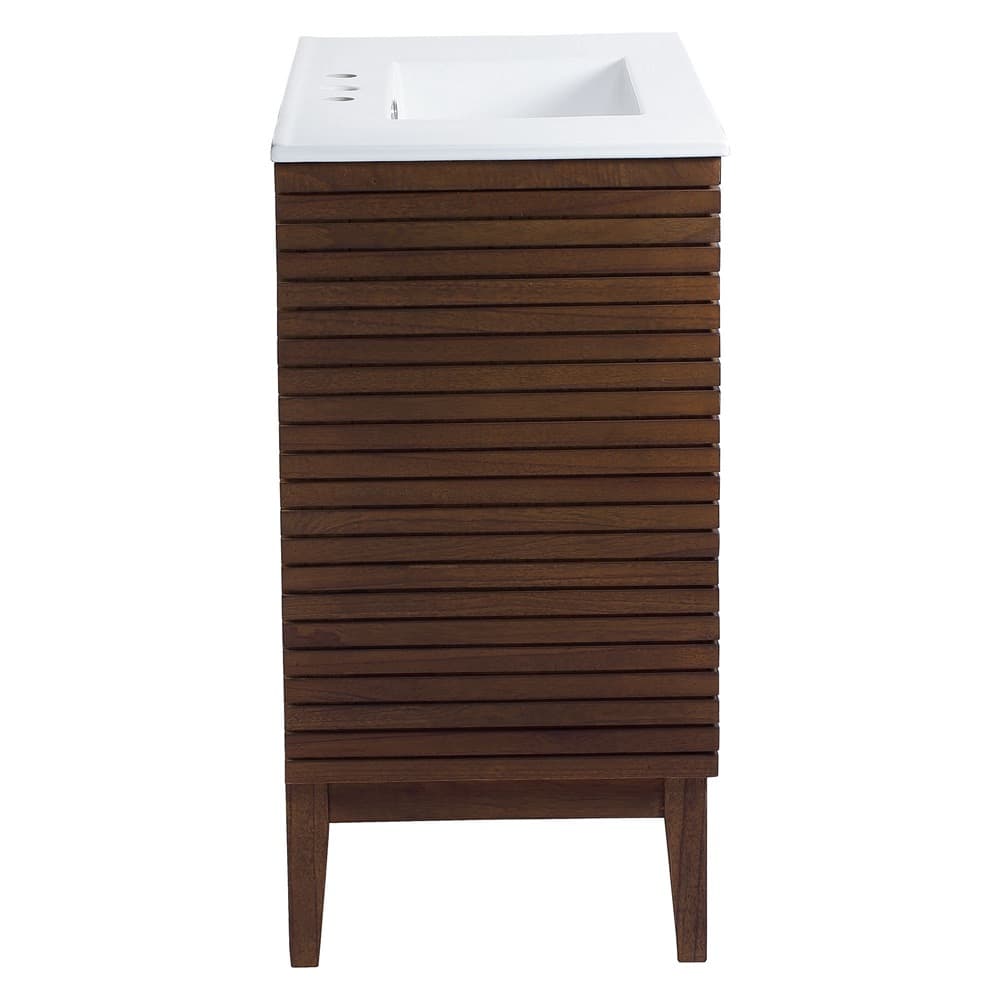 Ledger 36" Bathroom Vanity in Walnut White by Modway - Image 3