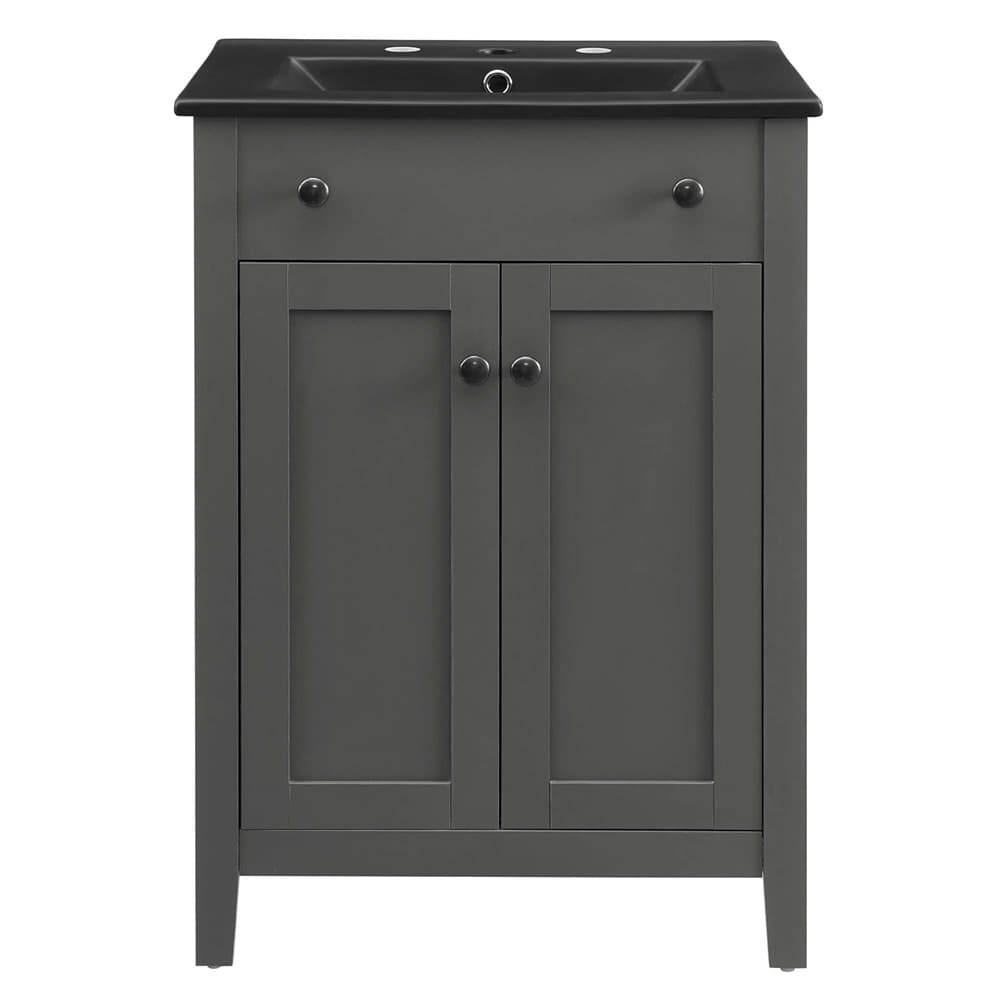 Nantucket 24" Bathroom Vanity in Gray Black by Modway - Image 2