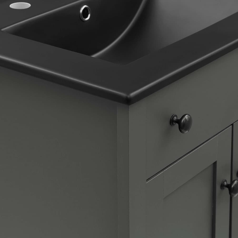Nantucket 24" Bathroom Vanity in Gray Black by Modway - Image 7