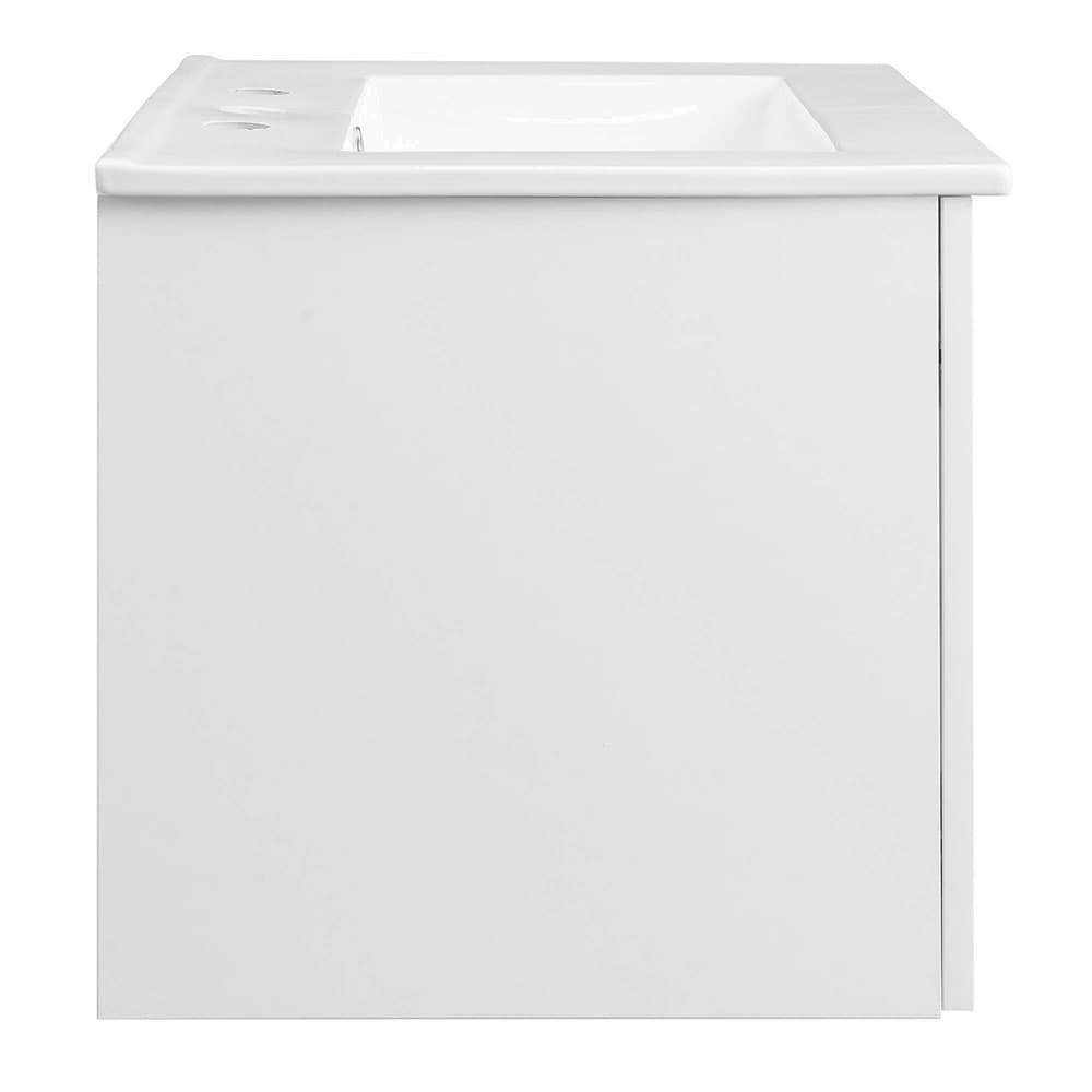 Maybelle 24" Wall-Mount Bathroom Vanity in White White by Modway - Image 5