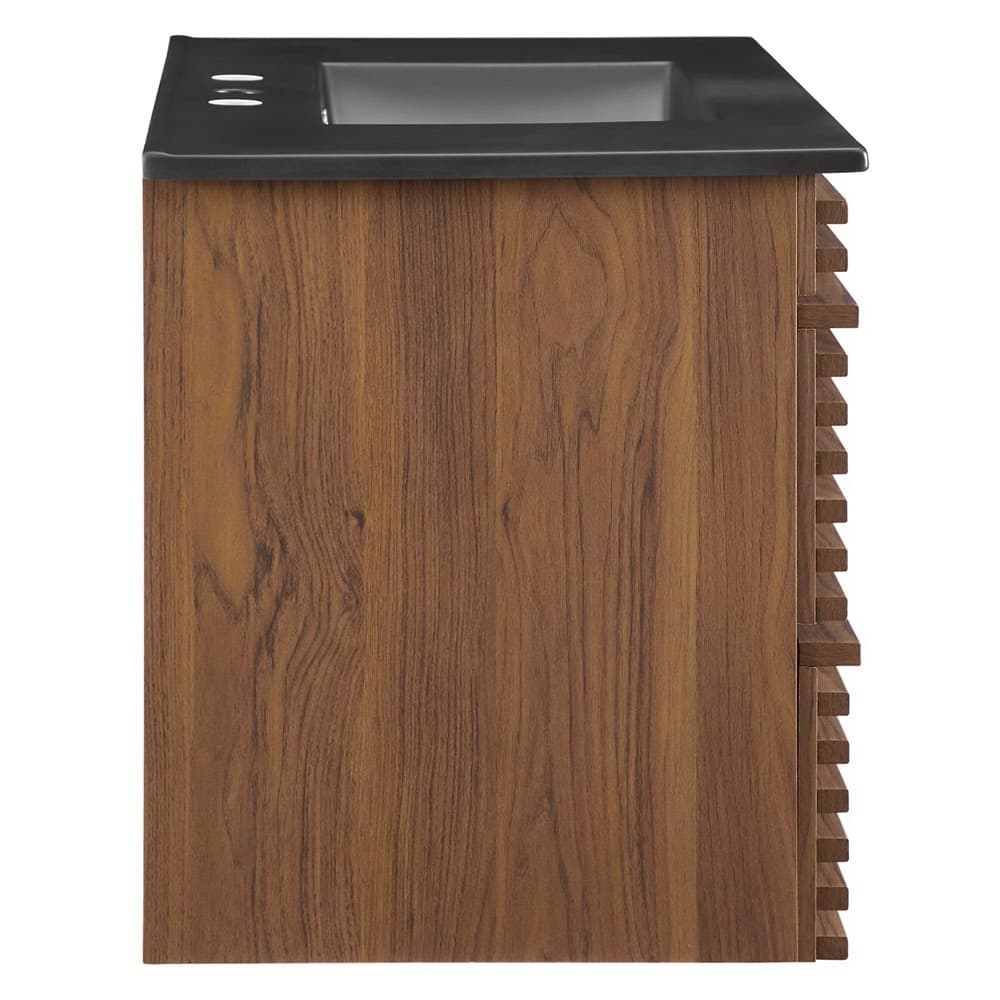 Render 36" Wall-Mount Bathroom Vanity in Walnut Black by Modway - Image 2
