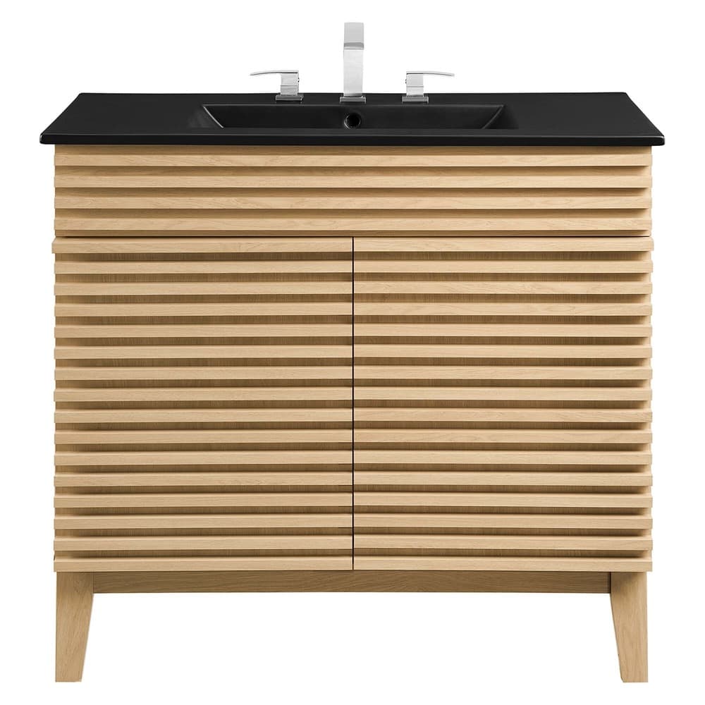 Render 36" Bathroom Vanity in Oak Black by Modway - Image 7