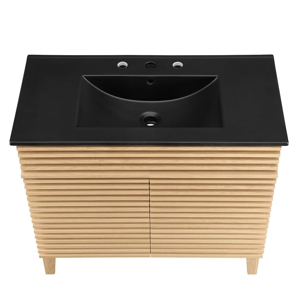 Render 36" Bathroom Vanity in Oak Black by Modway - Image 4