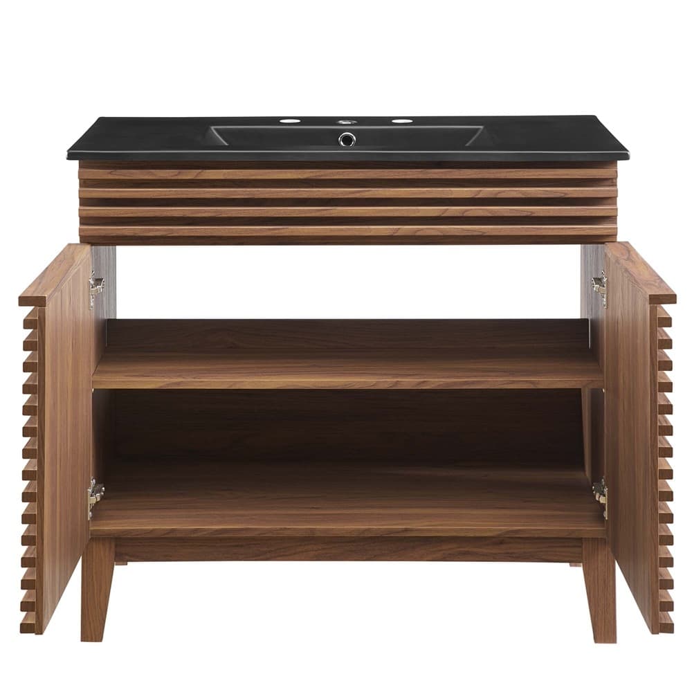 Render 36" Bathroom Vanity in Walnut Black by Modway - Image 4