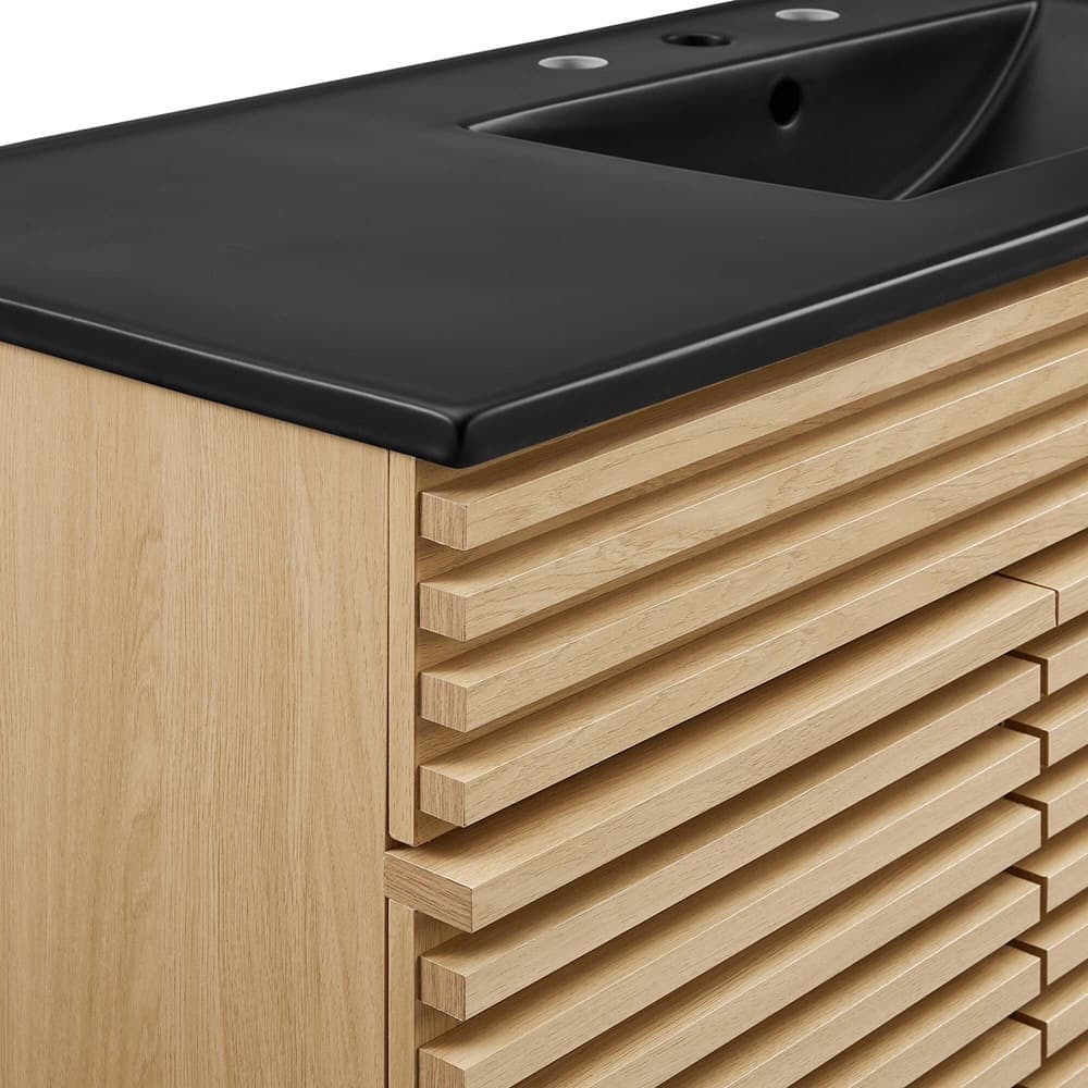 Render 48" Single Sink Bathroom Vanity in Oak Black by Modway - Image 8