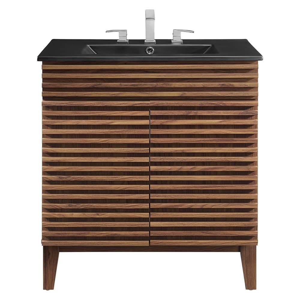 Render 30" Bathroom Vanity in Walnut Black by Modway - Image 3