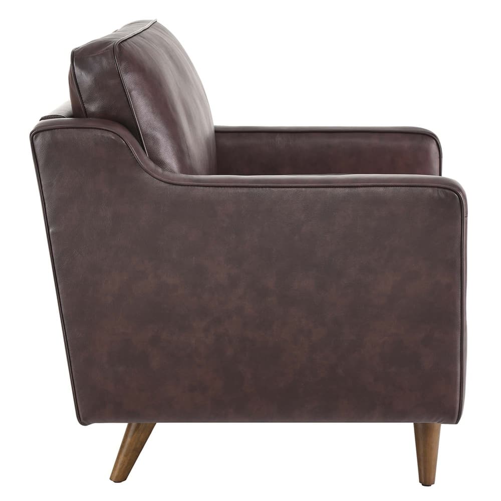 Impart Genuine Leather Armchair in Brown by Modway - Image 4