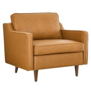 Impart Genuine Leather Armchair in Tan by Modway