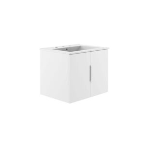 Vitality 24" Bathroom Vanity in White White by Modway
